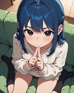 しーっ、ソファの上の小さな秘密