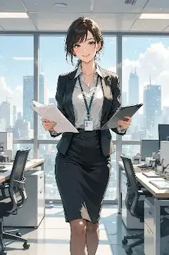 オフィス街を望む彼女の輝く一日