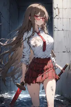 赤目で赤眼鏡な女子高生①