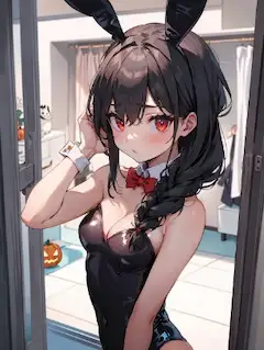 ハロウィン当日仕事から帰ってくると家で仮装して待ってくれてる彼女
