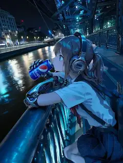 橋と夜景とペプシ派JK