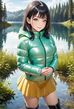 ミントグリーン×マスタードイエロー