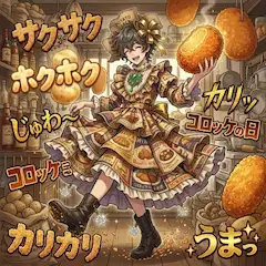 サクサクコロッケの笑顔(女の子？)