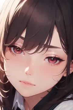 深く赤い瞳