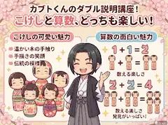カブトくんのこけし&算数のダブル説明講座！