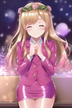 幸福な金髪美女