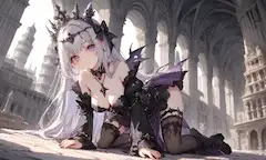 廃墟に舞い降りた闇の姫君