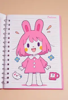 ピンクウサギの不思議なノート冒険