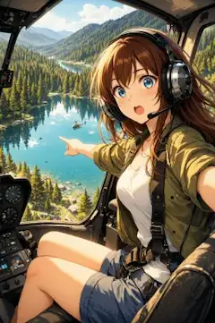 あのミントブルーの湖を見て！！