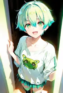 蛙Tシャツ少女の秘密の朝