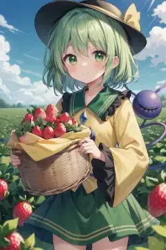 いちご狩りに来たこいしちゃん