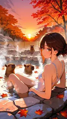 カピバラと混浴温泉