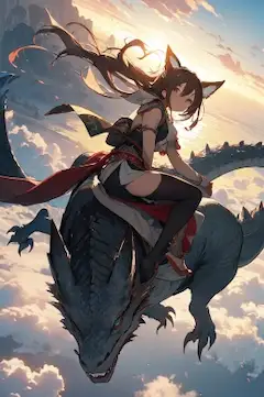 竜と絶景友人と