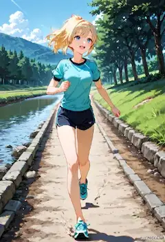 夏風に舞うジョギングの冒険