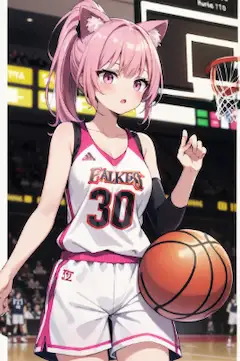 バスケットボール猫娘