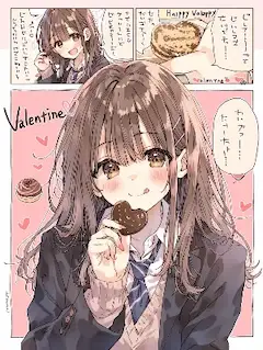 制服少女の甘いバレンタイン。