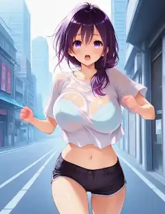 透けブラジョギング動画