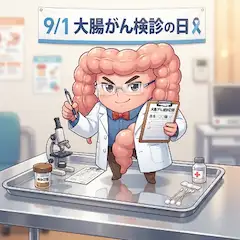 大腸がん検診の日/大腸検診くん