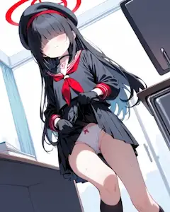 ブルアカ 正義実現委員会モブ パンチラ