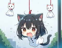 「てるてるニャーズ」ニャ～(TOT)