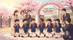 間違い探し　入学式編
