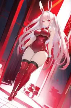 直立赤うさぎ