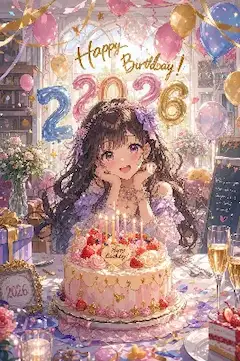 2026年の輝く誕生日パーティー。