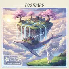 雲の王国を旅する少女の夢