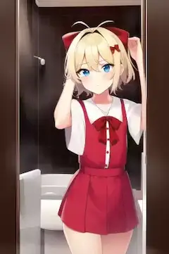 髪、ハネてるなー