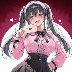 ラブレターに微笑む少女