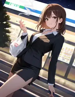 仕事帰りの一服、夜の秘密の時間