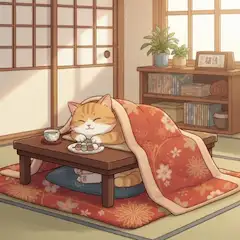 ねこのほっこりお茶時間