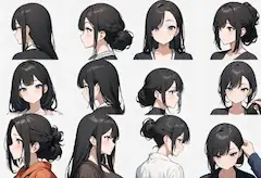 黒髪カタログ