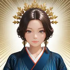 黄金の光輪を戴く神聖な少女