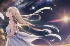 星空と少女