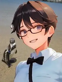 ペンギンと一緒