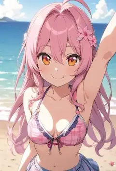 チェック柄ビキニ