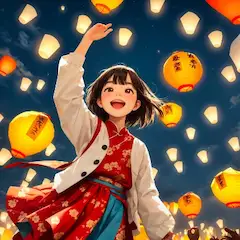 夜の明かりに願いを込めて🏮