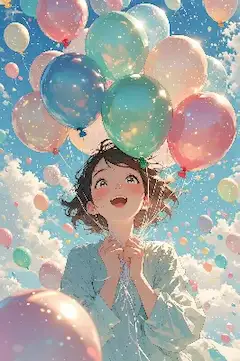 風船の夢に浮かぶ少女の冒険