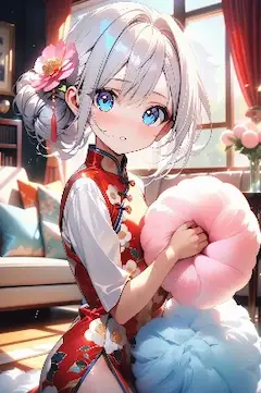 他所の娘でQipao