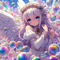 シャボン玉と天使