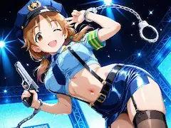 輝くステージのポリスガール