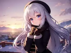 見晴台からの夕日