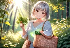 ハーブ摘み