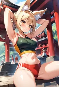 神社で見かけた謎の女子
