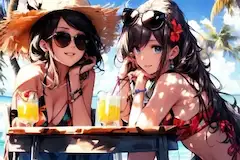 海だ！ヤシの木だ！トロピカルドリンクだ！ねーちゃんだ！
