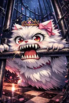 檻の中の怒れる猫姫の脱出劇