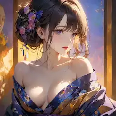 夕暮れの花美人