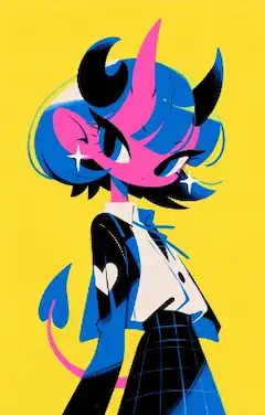 FLASH-ADORNED DEVIL GIRL