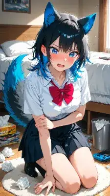🐺 ティッシュアート 〜ウル子、なんか複雑〜🧻